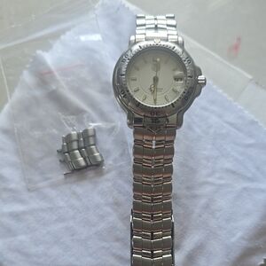 Tag Heuer Silver Timepiece with Cream Dial